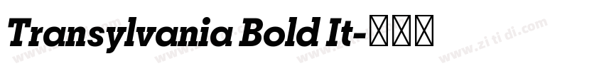 Transylvania Bold It字体转换